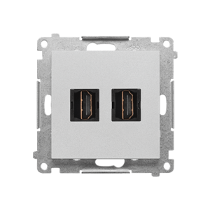 Zásuvka 2xHDMI matný hliník SIMON55 (Simon)