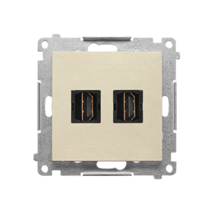 Zásuvka 2xHDMI šampanská matná SIMON55 (Simon)