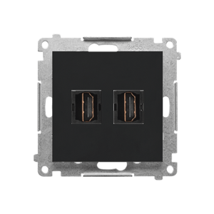 Zásuvka 2xHDMI čierna matná SIMON55 (Simon)