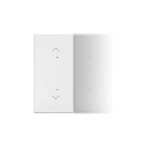 Splitted in half rocker with roller blind pictogram for electronic products; white matt