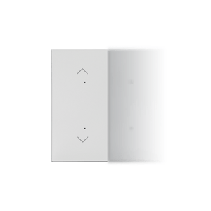 Splitted in half rocker with roller blind pictogram for electronic products; light gray