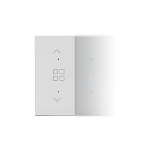 Splitted in half rocker with roller blind group pictogram for electronic products; light g