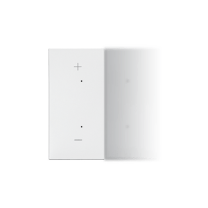 Left half rocker with pictogram „+/-” for electronic products ; white matt