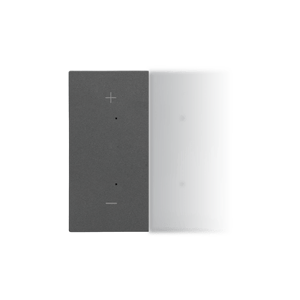 Left half rocker with pictogram „+/-” for electronic products ; gray