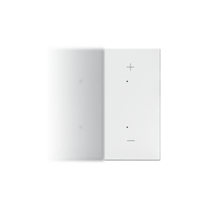 Right half rocker with pictogram „+/-” for electronic products ; white matt