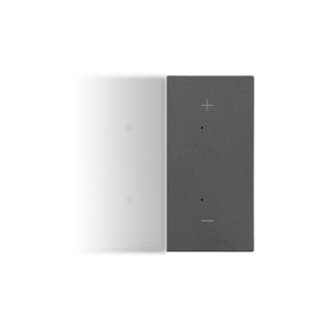 Right half rocker with pictogram „+/-” for electronic products ; gray