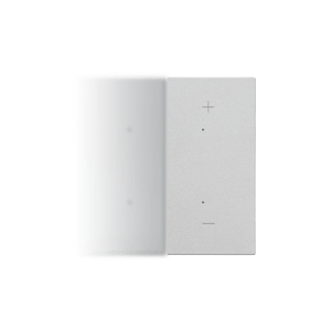 Right half rocker with pictogram „+/-” for electronic products ; aluminum matt