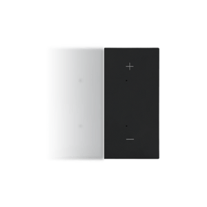 Right half rocker with pictogram „+/-” for electronic products ; black matt