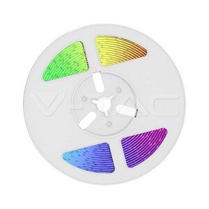 Sada solárneho LED pásika IP67 120lm/m RGB, 5m , VT-2835 60 3.7V, 1500mA bat.(V- (V-TAC)