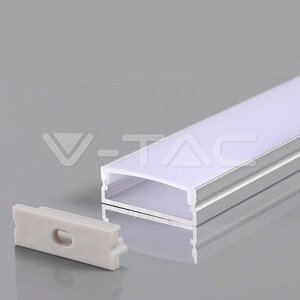 Montážna sada na LED pásik s hliníkovým difúzorom 2000 * 30 * 10 mm strieborná VT-8204 (V-