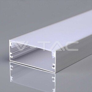 Montážna sada na LED pásik s hliníkovým difúzorom 2000 * 50 * 20 mm strieborná VT-8206 (V-