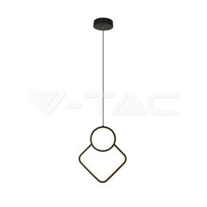 Dizajnové kovové závesné svietidlo 12W LED 4000K 1300lm 280*1800MM čierna VT-7917 (V-TAC)