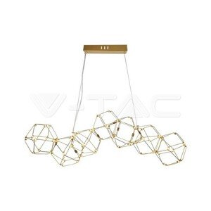Dizajnové LED závesné svietidlo 28W 3000K 1215lm, 94,5*32,5*120CM zlato VT-7918 (V-TAC)