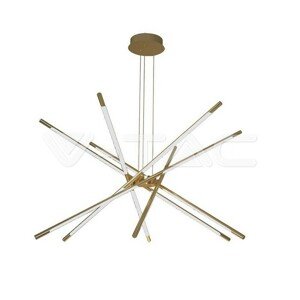 Dizajnové LED závesné svietidlo 42W 3000K 4500lm 85*31*120CM zlato VT-7922 (V-TAC)