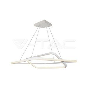 Dizajnové závesné svietidlo 50W LED 3000K 5150lm 600*600*1200MM biele stmievateľné VT-