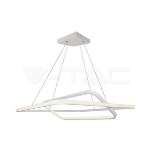 Dizajnové závesné svietidlo 50W LED 4000K 5150lm 600*600*1200MM biele stmievateľné VT-
