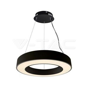Dizajnové závesné LED svietidlo 50W 4000K 6100lm stmievateľné čierne VT-7760 (V-T