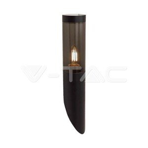 Záhradné svietidlo nástenné Bollard E27 (76x365x236 mm) dymové/čierne IP44 VT-1183 (V-TAC)