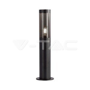 Záhradné svietidlo stĺpikové Bollard E27 (76x119x450mm) dymové/čierne IP44 VT-1183 (V-TAC)