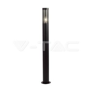 Záhradné svietidlo stĺpikové Bollard E27 (76x119x1000mm) dym./čierne IP44 VT-1183 (V-TAC)