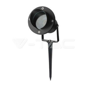 Záhradné svietidlo hliníkové GU10 čierne s hrotom IP65 VT-7704 (V-TAC)