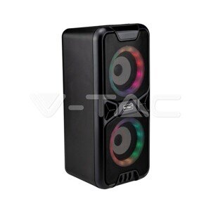 10W nabíjateľný reproduktor s USB a amp; TF karta RGB 2 * 4 palce VT-6204-2 (V-TAC)
