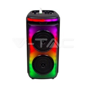 400W nabíjateľný reproduktor s 1 káblovým mikrofónom RF ovládaním a rukoväťou 2 x 6,5 palc
