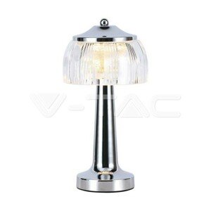 Stolné LED svietidlo 1800 mAh CCT Batéria 13,5*26,5 Chrómové telo VT-1048 (V-TAC)