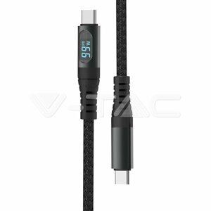 1M kábel typu C na USB čierny VT-5303 (V-TAC)