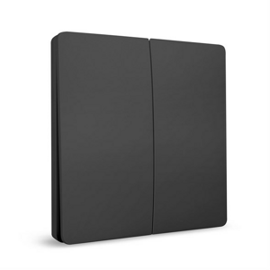 Nástenné tlačítko, KINETIC, 433 Mhz, 2 obvody, čierne, IP65 (GLOBIZ)