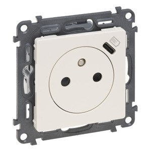 Zásuvka 2P+T/16A/250V + nabíjačka 1xUSB 1A/5V DC béžová Valena Life (Legrand)