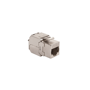 Vklad počítačovej zásuvky RJ45 kat.5e. tienené (FTP), nerezová oceľ