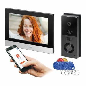 Videovrátnik pre jednu rodinu XIRAN, 2-vodičový, 8"dotykový displej, FullHD, RFID, čierny
