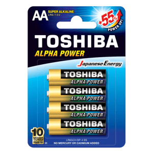 Batéria LR6 TOSHIBA Alpha BL4 tužková 1.5V ( AA ) ultra alkalická (Toshiba)