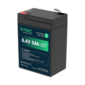 Batéria Lítiová LiFePO4 6,4V 5Ah , 
VT-6.4V 5AH-L , 70x47x99mm (V-TAC)