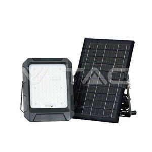 Reflektor LED solárny 10W, 4000K, 1000lm, IP65, komplet sada s panelom, VT-55W (V-TAC)