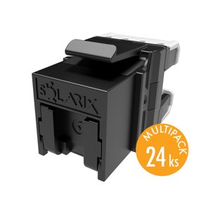MULTIPACK 24 ks - rychlozařezávací keystone Solarix CAT6 UTP SXKJ-6-UTP-BK-NA Component Le