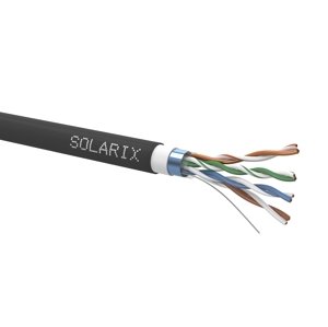 Instalační kabel Solarix CAT5E FTP PVC+PE Fca dvojitý plášť 305m/cívka SXKD-5E-