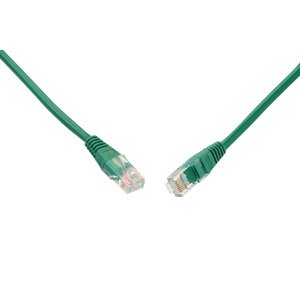 Patch kabel CAT5E UTP PVC 1m zelený non-snag-proof C5E-155GR-1MB