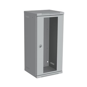 Nástěnný rozvaděč 10" 12U RAL 7035 skleněné dveře LC-10-12-11-G