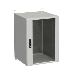 Rozvadeč nástěnný venkovní LC-20 18U 600x600 prosklené dveře 3bodový zámek LC-20-18U-66-12
