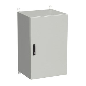 Rozvadeč nástěnný venkovní LC-20 21U 600x500 plechové dveře 3bodový zámek LC-20-21U-65-22-