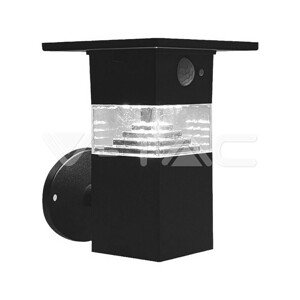 Nástenné LED solárne svietidlo 3W s PIR senzorom a batériou 2200MA LI 3,7V VT-1169 (V-TAC)