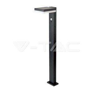 Solárne LED stĺpikové svietidlo 5,5W so snímačom PIR, 2200mA Li-ion 3,7V VT-1167 (V-