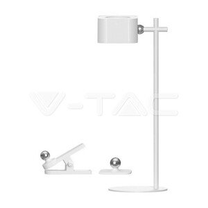 3W LED magnetická stolová lampa s batériou 1800mAh CCT: 3V1 biela VT-10115 (V-TAC)