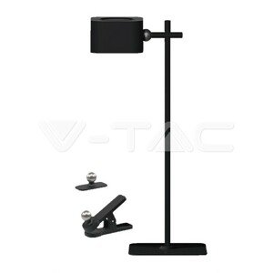 3W LED magnetická stolová lampa s batériou 1800mAh CCT: 3V1 čierna VT-10115 (V-TAC)