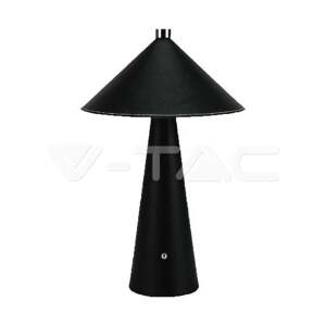 3W LED magnetická stolová lampa s batériou 4000mAh CCT: 3V1 čierna stmievateľná VT-10117 (