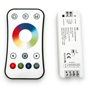V3+R8-1 set riadiacej jednotky RGB a ovládača RF 1-zónový/kanálový