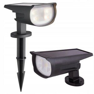 Svietidlo LED záhradné solárne GRASSO reflektor 5W,6000k, bat. 3,7V 2000mAh,IP65