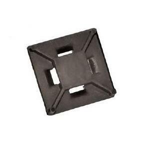 Príchytka sťahovacej pásky 12x12mm ABMMM-4/S samolepiaca, čierna (euroB.A.CH)
